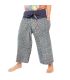 Thai fisherman pants from Chiang Mai, heavy cotton indigo print