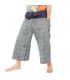 Thai fisherman pants from Chiang Mai, heavy cotton indigo print