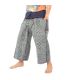 Thai fisherman pants from Chiang Mai, heavy cotton indigo print