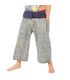 Thai fisherman pants from Chiang Mai, heavy cotton indigo print