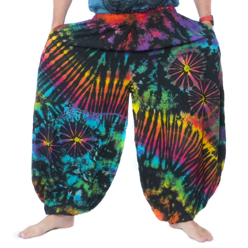 Wide balloon pants, bloomers, batik pants rayon