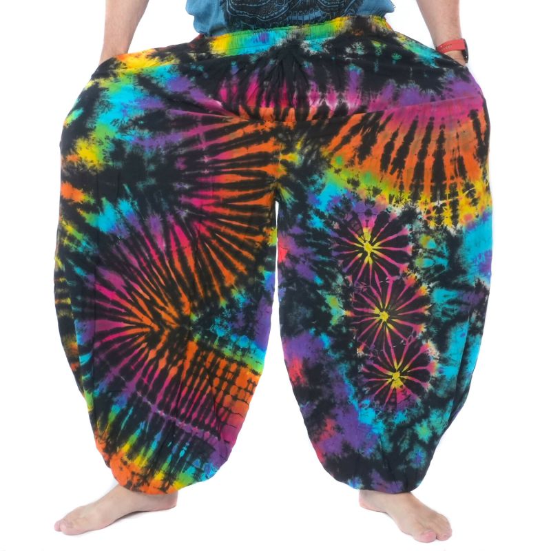 Wide balloon pants, bloomers, batik pants rayon