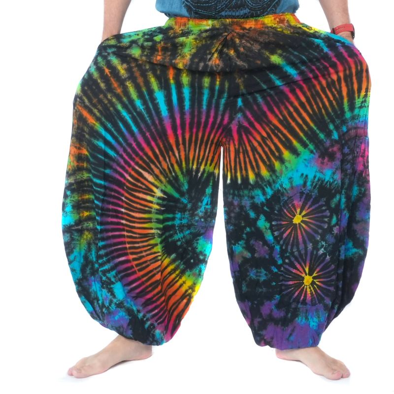 Wide balloon pants, bloomers, batik pants rayon