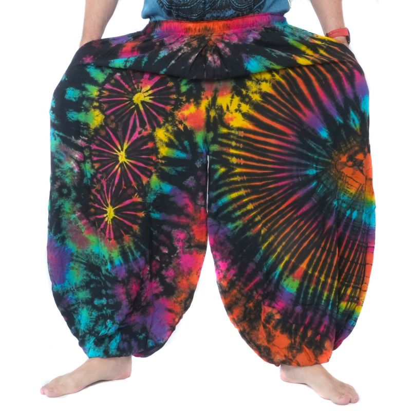 Wide balloon pants, bloomers, batik pants rayon