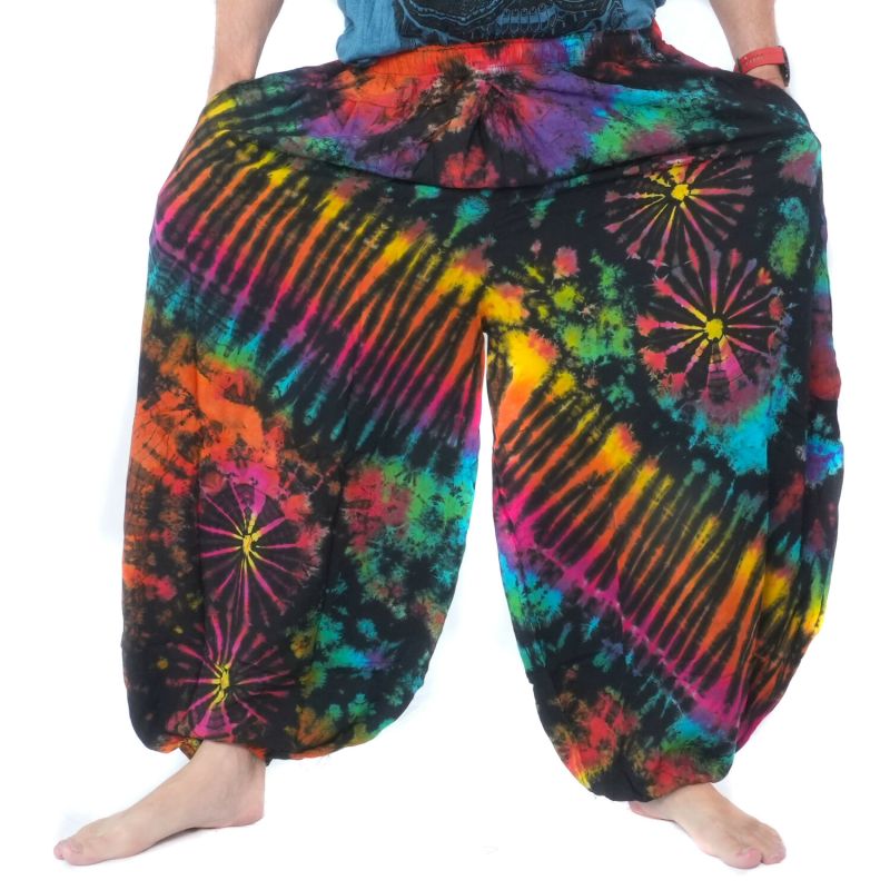 Wide balloon pants, bloomers, batik pants rayon