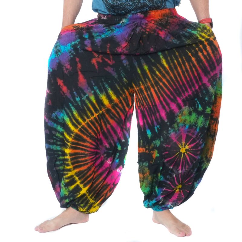 Wide balloon pants, bloomers, batik pants rayon