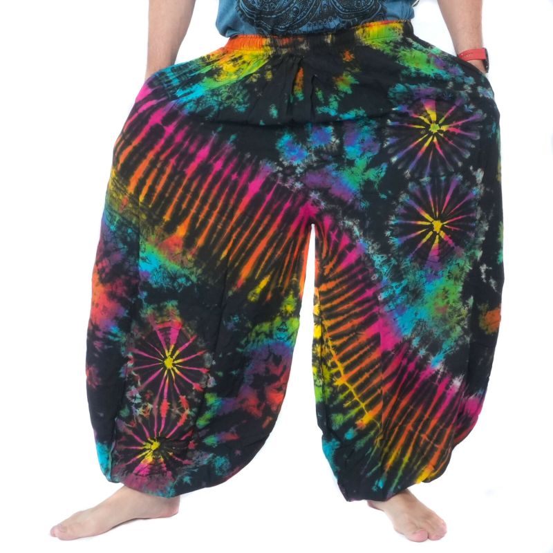 Wide balloon pants, bloomers, batik pants rayon