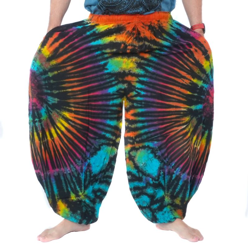 Wide balloon pants, bloomers, batik pants rayon
