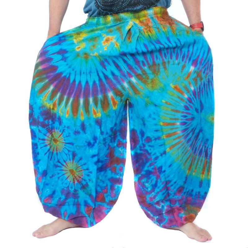 Wide balloon pants, bloomers, batik pants rayon