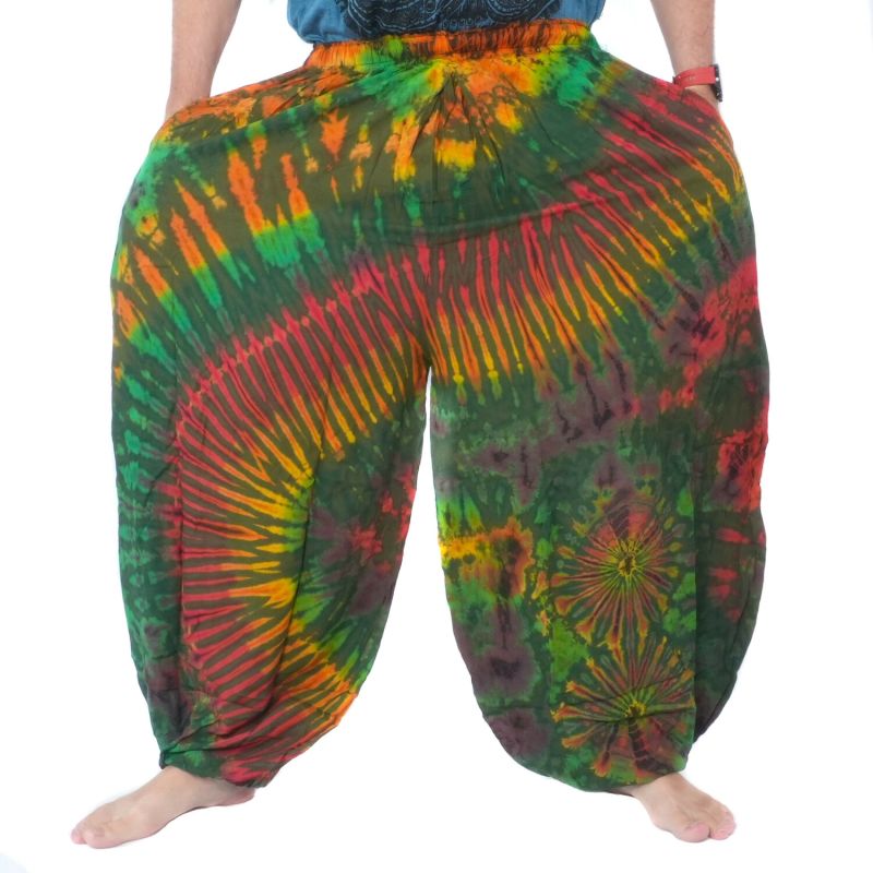 Weite Ballonhose, Pumphose, Batikhose Rayon