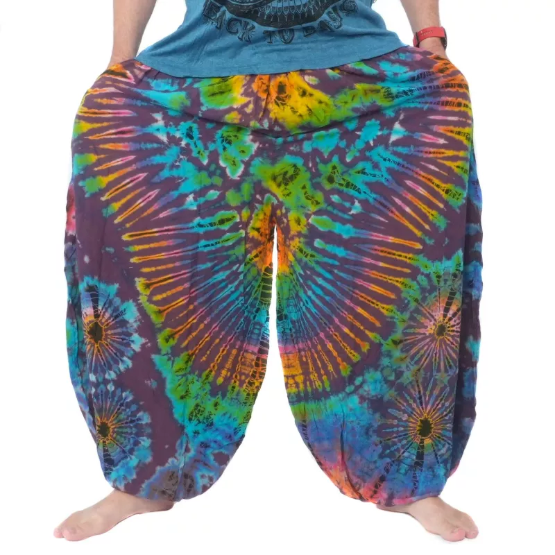 Wide balloon pants, bloomers, batik pants rayon