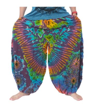 Weite Ballonhose, Pumphose, Batikhose Rayon