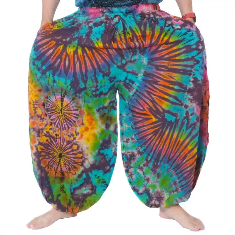 Weite Ballonhose, Pumphose, Batikhose Rayon