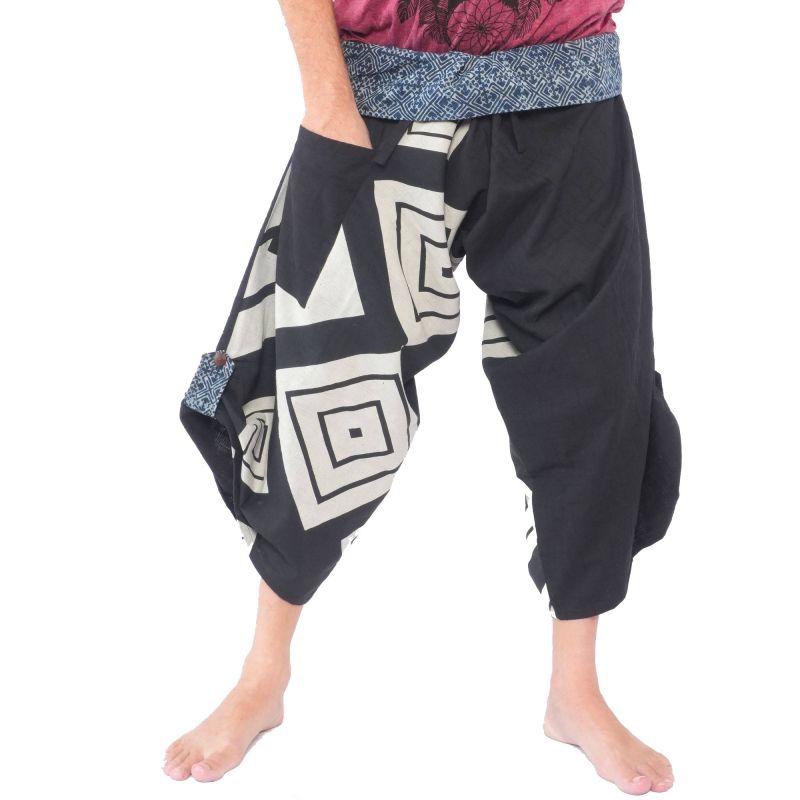 3/5 Pantalon de pêche thaïlandais Samurai - coton