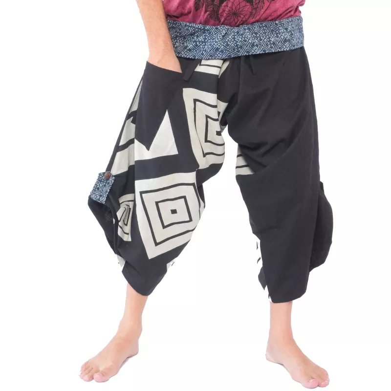 3/5 Pantalon en toile de samouraï - coton