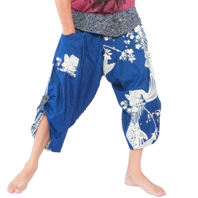 3/5 Pantalon de pêche thaïlandais Samurai - coton