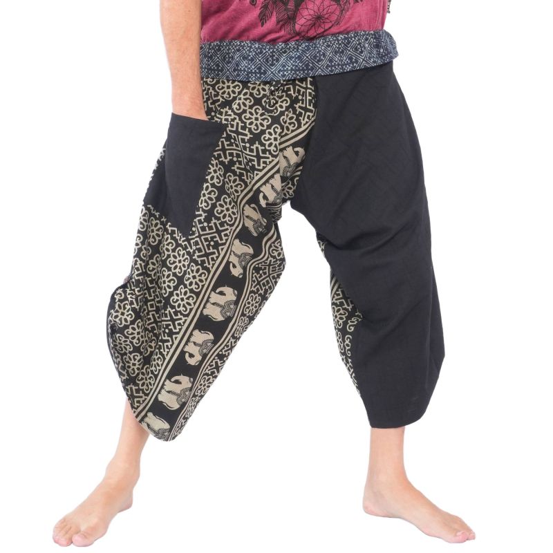 3/5 Pantalon de pêche thaïlandais Samurai - coton