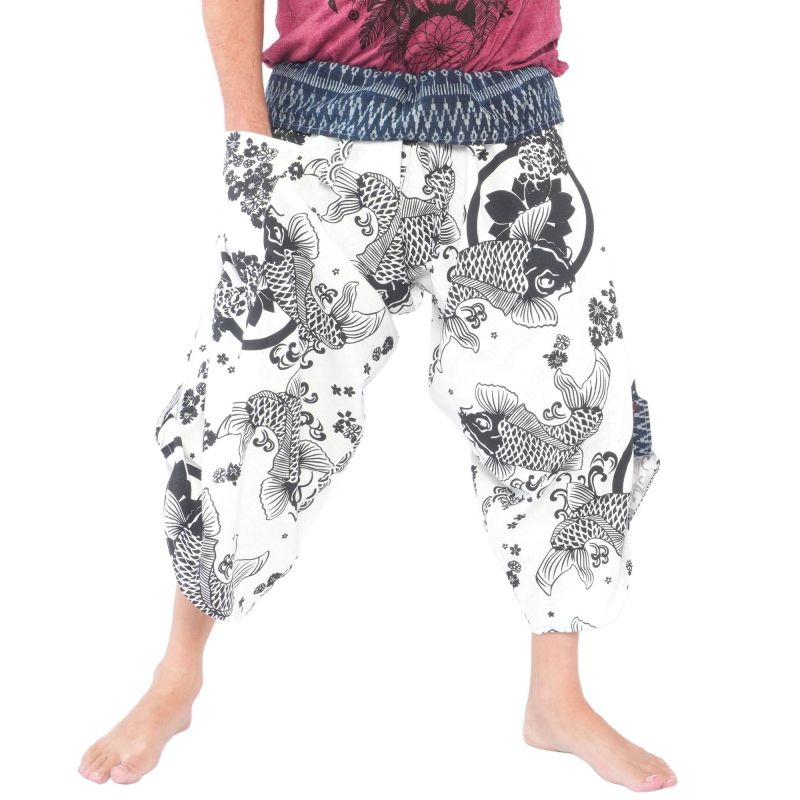 3/5 Pantalon de pêche thaïlandais Samurai - coton