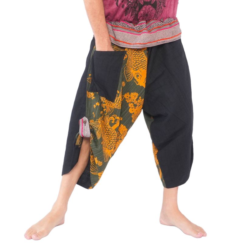 3/5 Pantalon de pêche thaïlandais Samurai - coton