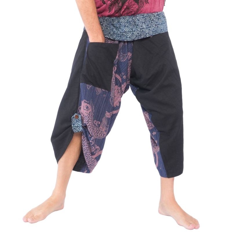 3/5 Pantalon de pêche thaïlandais Samurai - coton