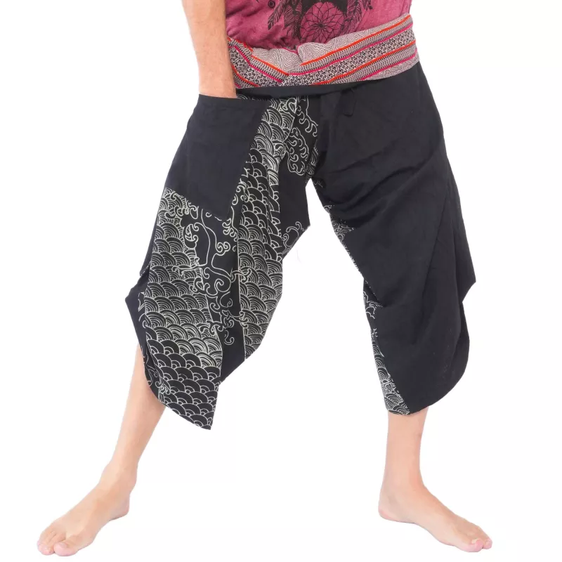 3/5 Pantalon en toile de samouraï - coton