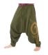 Harem pants hand painted spiral