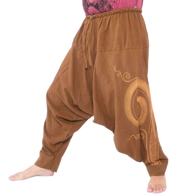 Harem pants hand painted spiral