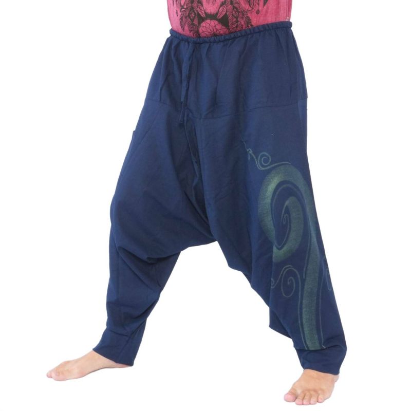 Harem pants hand painted spiral