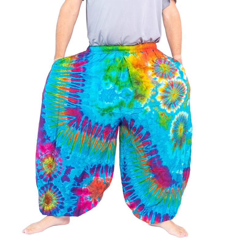 Weite Ballonhose, Pumphose, Batikhose Rayon