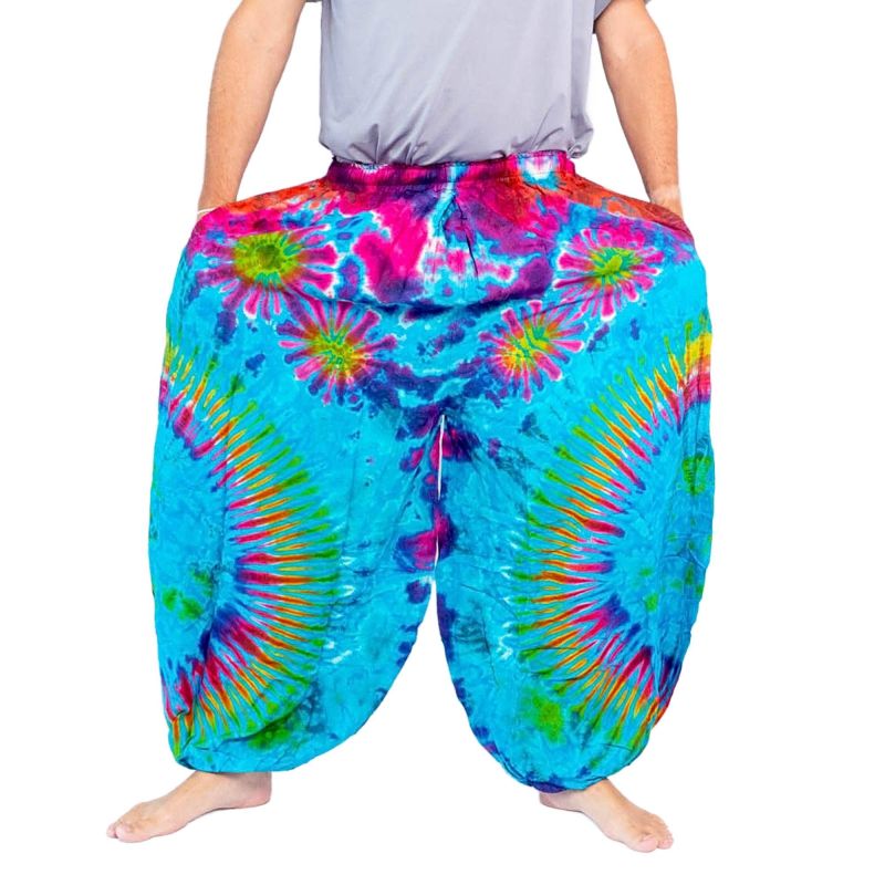 Weite Ballonhose, Pumphose, Batikhose Rayon
