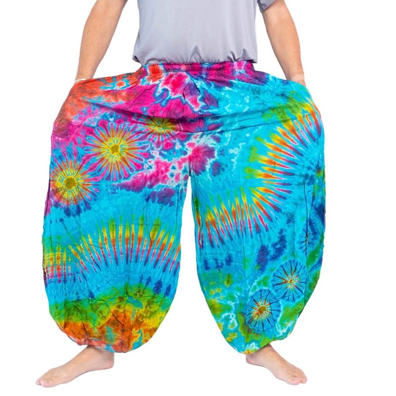 Weite Ballonhose, Pumphose, Batikhose Rayon