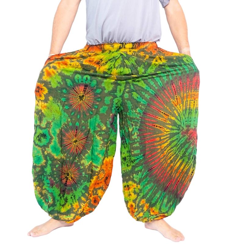 Weite Ballonhose, Pumphose, Batikhose Rayon