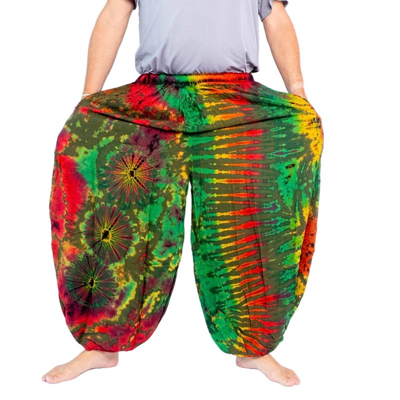 Weite Ballonhose, Pumphose, Batikhose Rayon