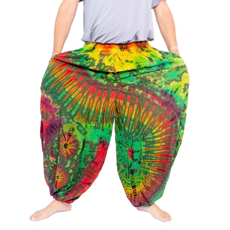 Weite Ballonhose, Pumphose, Batikhose Rayon