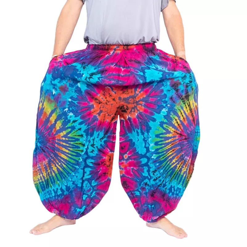 Weite Batikhose aus Rayon für Damen & Herren – luftig & handgefertigt