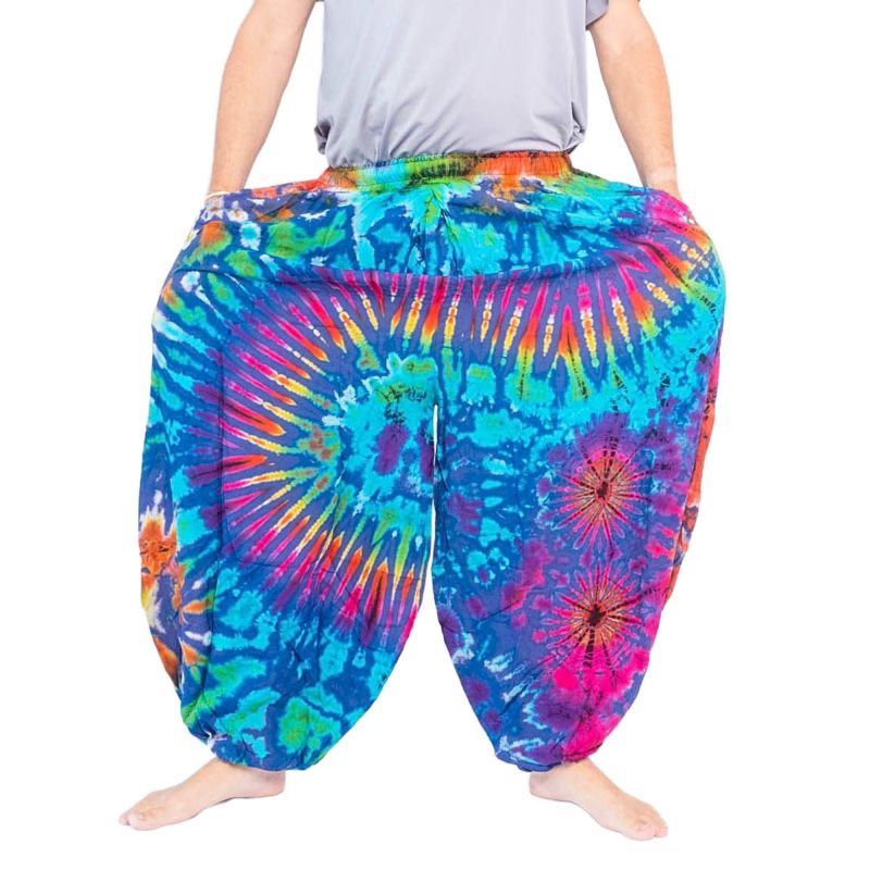Wide balloon pants, bloomers, batik pants rayon