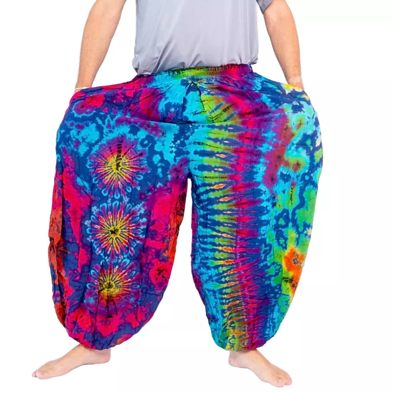 Ballonhose Damen & Herren - Batik Haremshose aus Rayon | Handgefertigt