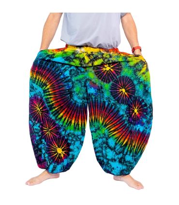 Weite Ballonhose, Pumphose, Batikhose Rayon
