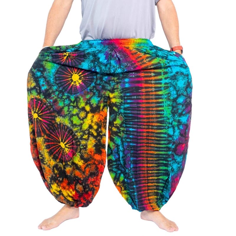 Large pantalon ballon, pantalon bouffant, pantalon batik rayonne