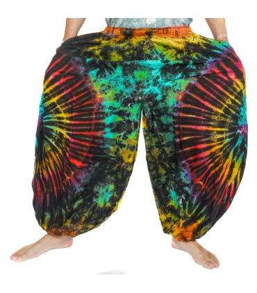 Weite Ballonhose, Pumphose, Batikhose Rayon