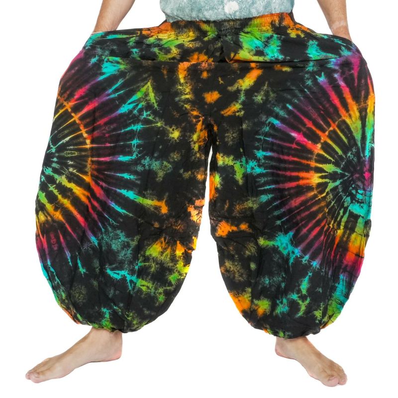 Weite Ballonhose, Pumphose, Batikhose Rayon