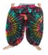 Bunte Batikhose Unisex – Weite Haremshose aus Rayon |  Hippie Hose für Festival, Yoga & Strand | Handgefärbt aus Thailand