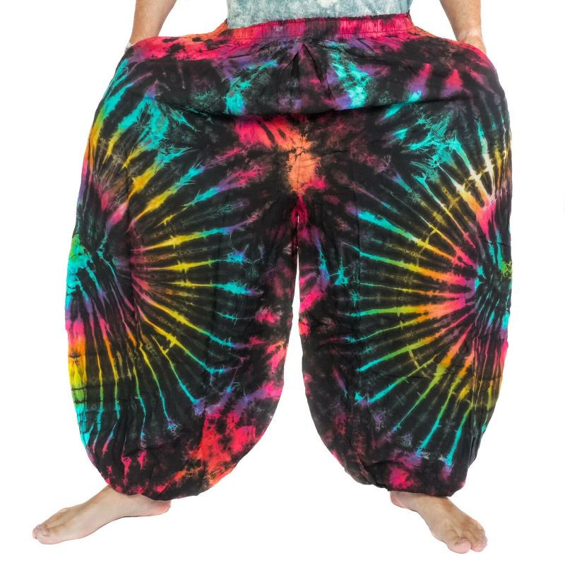 Weite Ballonhose, Pumphose, Batikhose Rayon
