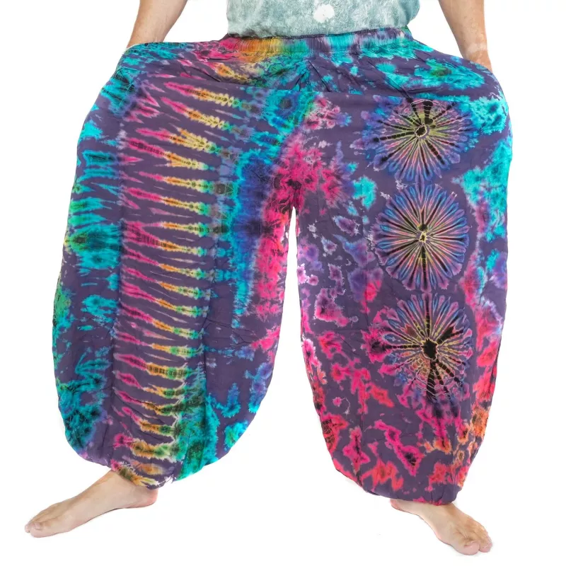 Weite Ballonhose Rayon Batik | Bequeme Pumphose Damen Herren