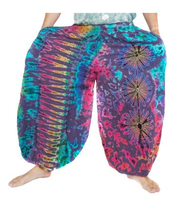 Weite Ballonhose Rayon Batik | Bequeme Pumphose Damen Herren