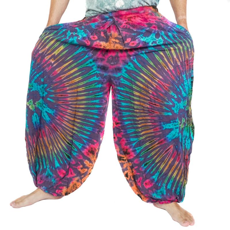 Weite Ballonhose, Pumphose, Batikhose Rayon