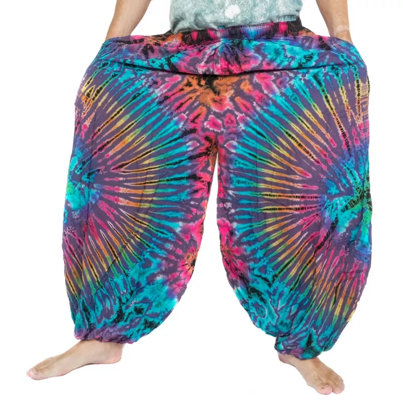 Weite Ballonhose Rayon Batik | Bequeme Pumphose Damen Herren