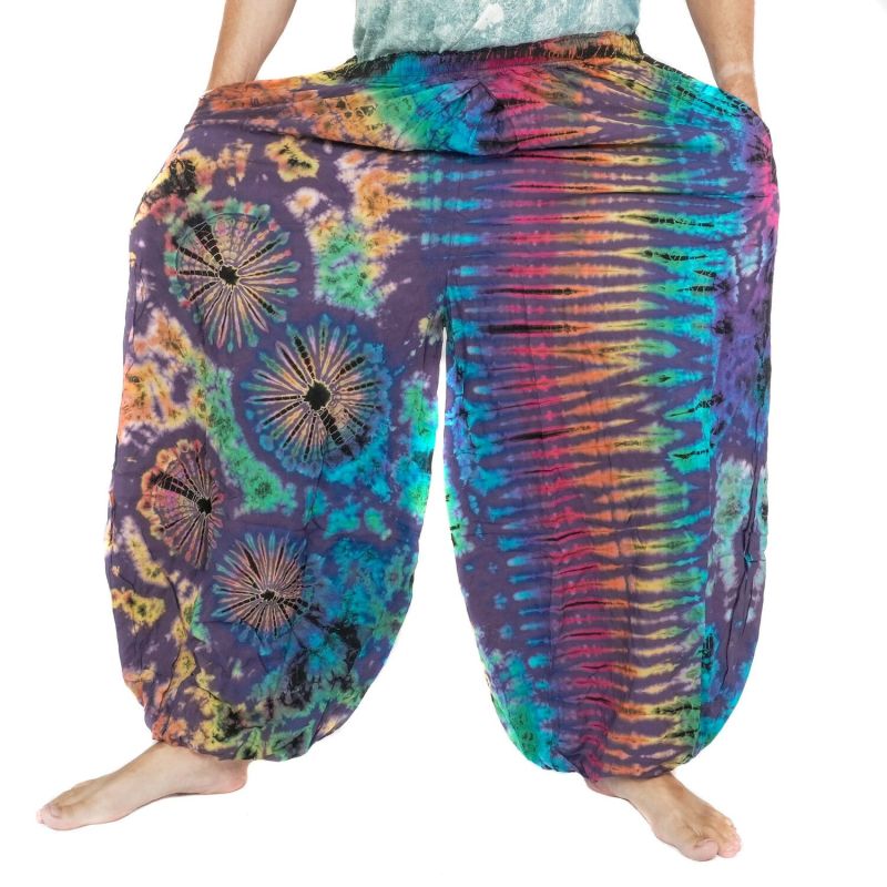 Weite Ballonhose, Pumphose, Batikhose Rayon