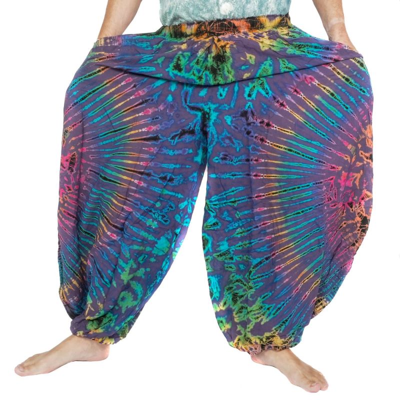 Weite Ballonhose, Pumphose, Batikhose Rayon