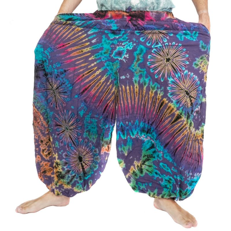 Weite Ballonhose, Pumphose, Batikhose Rayon